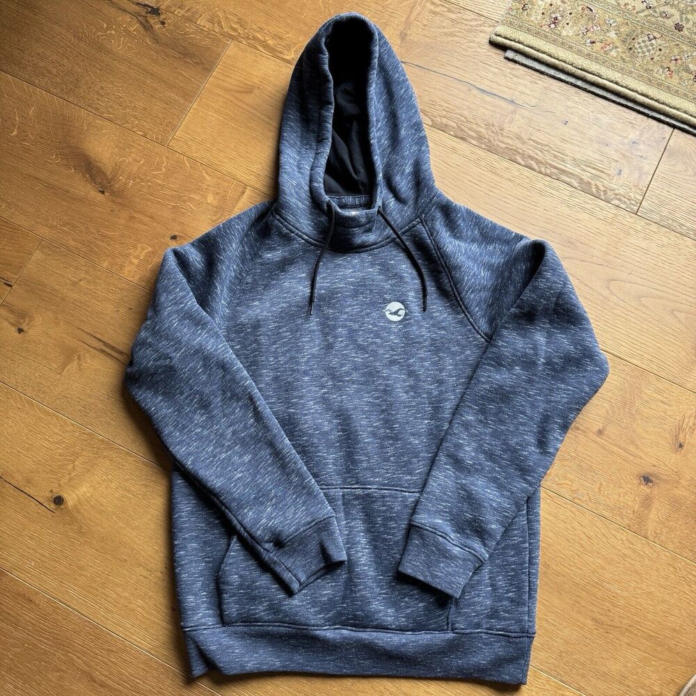 Womens M Blue Heather Hollister Hoodie Sweatshirt Long Sleeve turtle neck‎